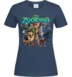 Женская футболка Zootopia disney Темно-синий Женская футболка Zootopia disney Темно-синий фото