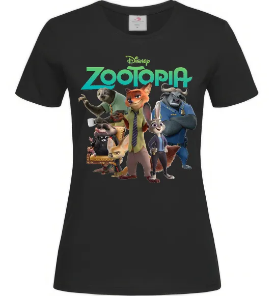 Женская футболка Zootopia disney Черный фото