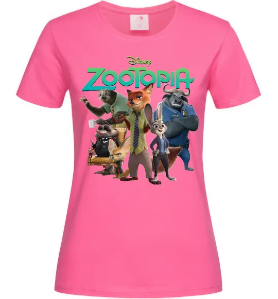 Женская футболка Zootopia disney Ярко-розовый фото
