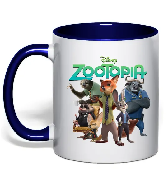 Чашка с цветной ручкой Zootopia disney Глубокий темно-синий фото