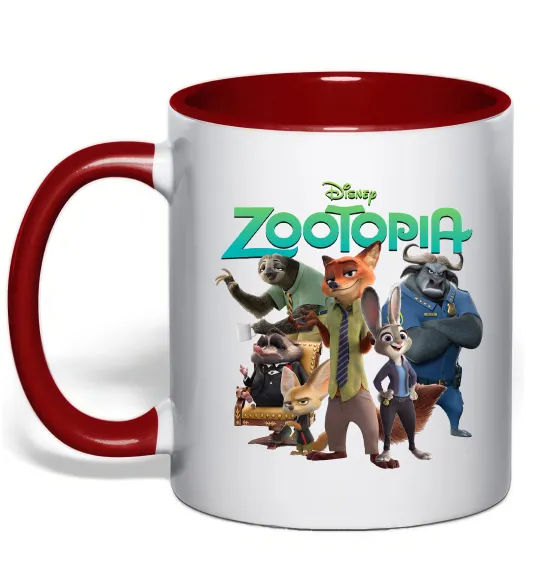 Чашка с цветной ручкой Zootopia disney Красный фото