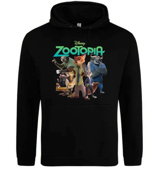 Женская толстовка (худи) Zootopia disney Черный фото