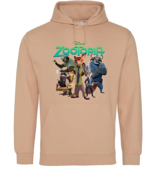 Женская толстовка (худи) Zootopia disney Песочный фото