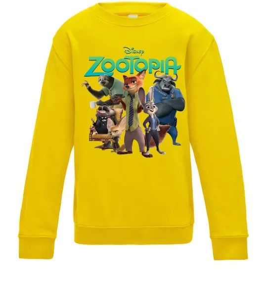 Детский Свитшот Zootopia disney Солнечно желтый фото
