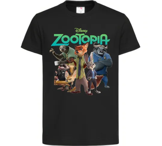 Детская футболка Zootopia disney Черный фото