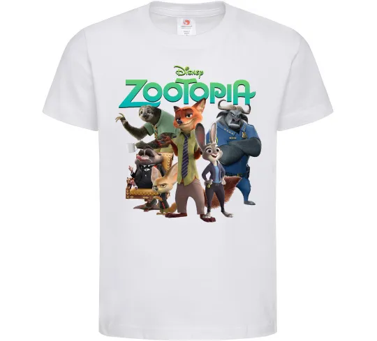 Детская футболка Zootopia disney Белый фото