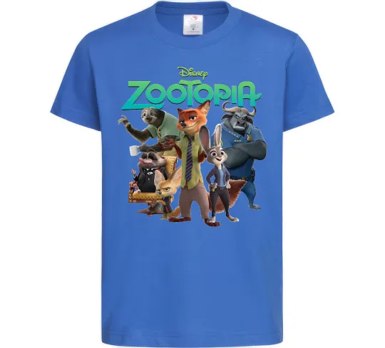 Детская футболка Zootopia disney Ярко-синий фото