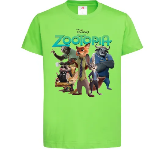 Детская футболка Zootopia disney Лаймовый фото