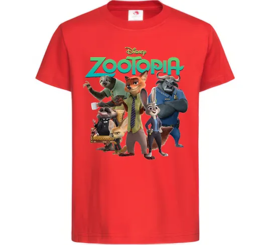 Детская футболка Zootopia disney Красный фото