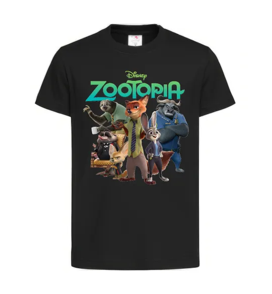 Детская футболка Zootopia disney Черный фото