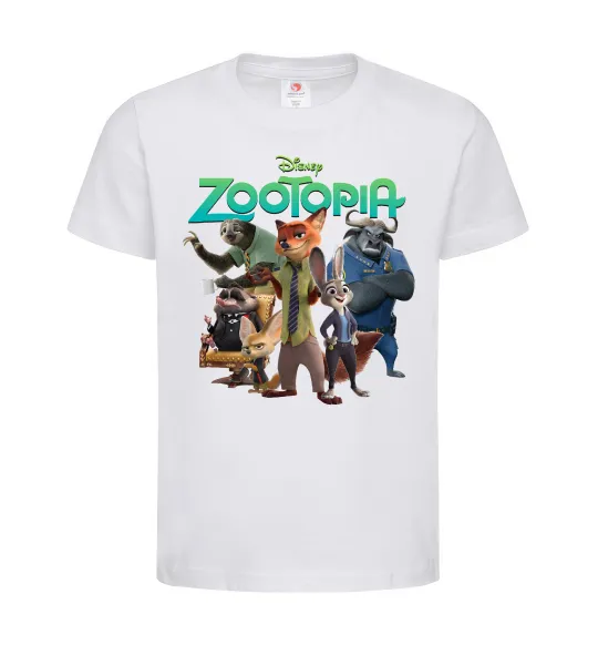 Детская футболка Zootopia disney Белый фото