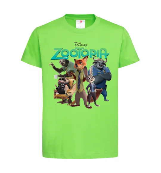 Детская футболка Zootopia disney Лаймовый фото