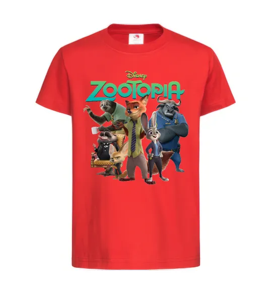 Детская футболка Zootopia disney Красный фото