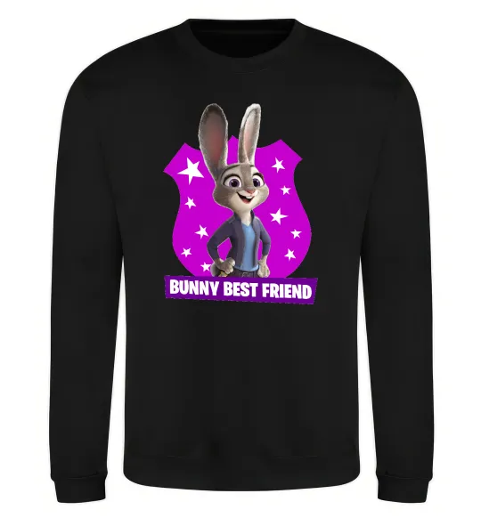 Світшот Bunny Best Friend Чорний фото