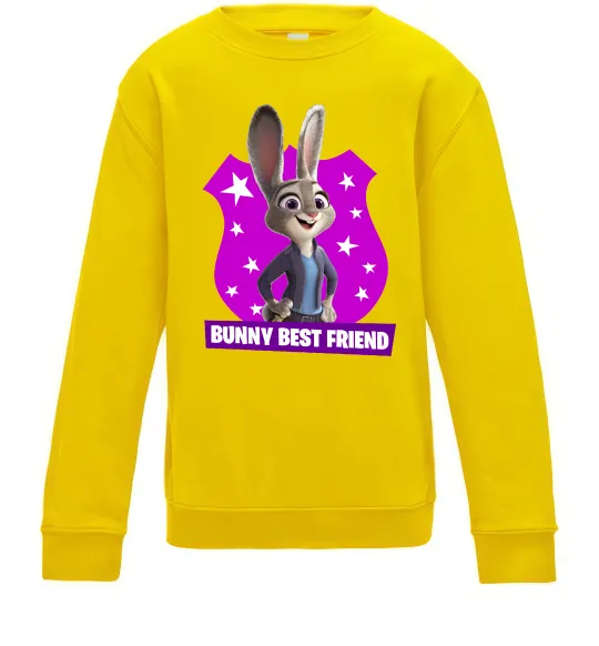 Детский Свитшот Bunny Best Friend Солнечно желтый фото