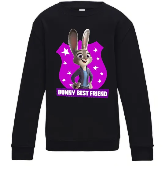 Детский Свитшот Bunny Best Friend Черный фото