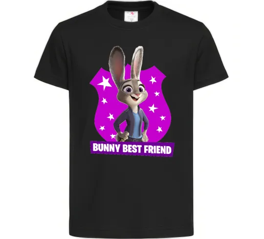 Детская футболка Bunny Best Friend Черный фото
