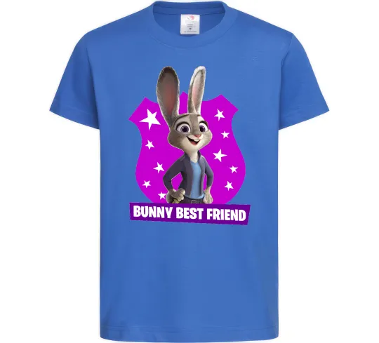 Детская футболка Bunny Best Friend Ярко-синий фото