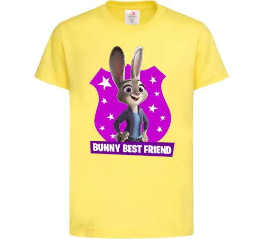 Детская футболка Bunny Best Friend Лимонный фото