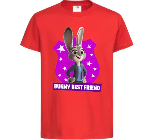 Детская футболка Bunny Best Friend Красный фото