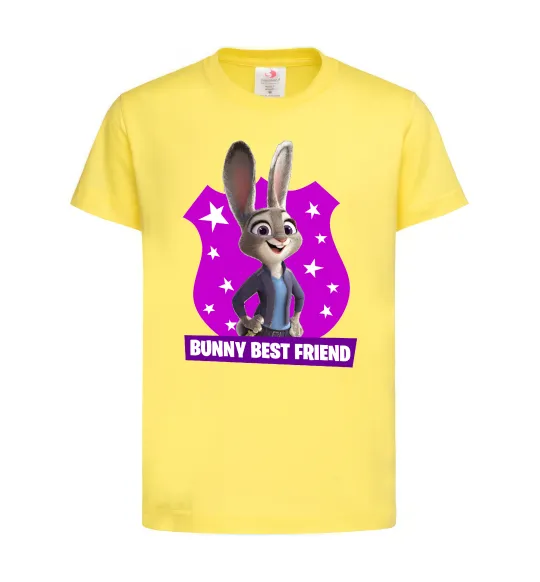 Дитяча футболка Bunny Best Friend Лимонний фото