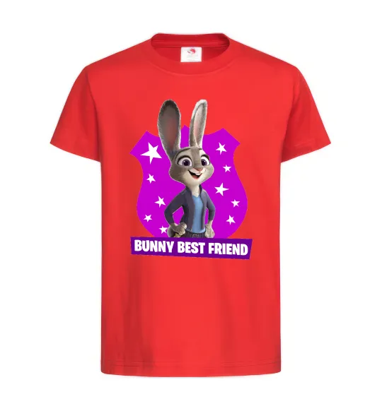 Дитяча футболка Bunny Best Friend Червоний фото