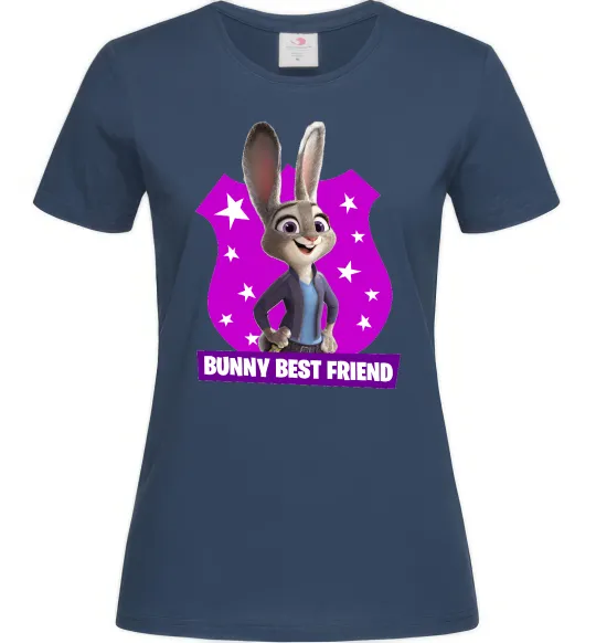 Женская футболка Bunny Best Friend Темно-синий фото