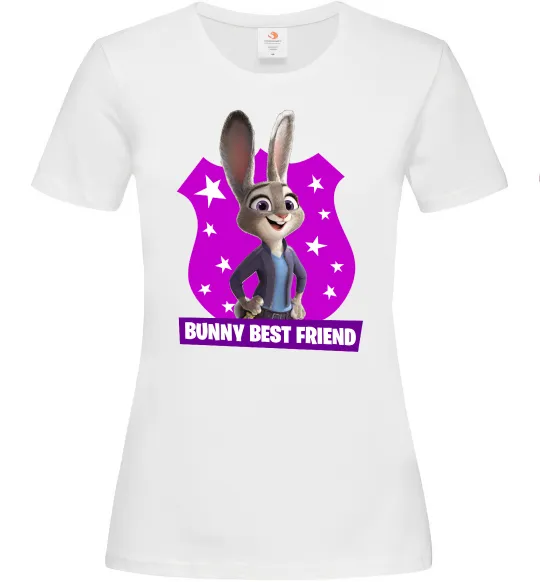 Женская футболка Bunny Best Friend Белый фото