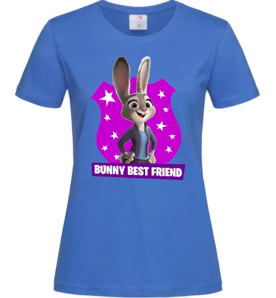 Женская футболка Bunny Best Friend Ярко-синий фото