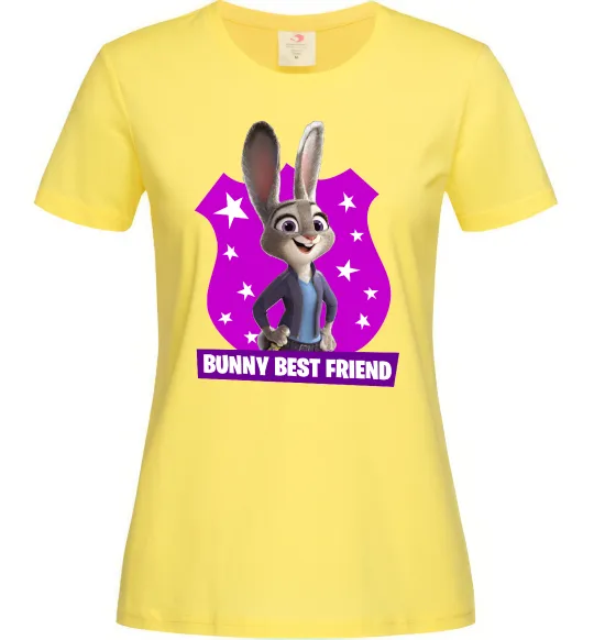 Женская футболка Bunny Best Friend Лимонный фото