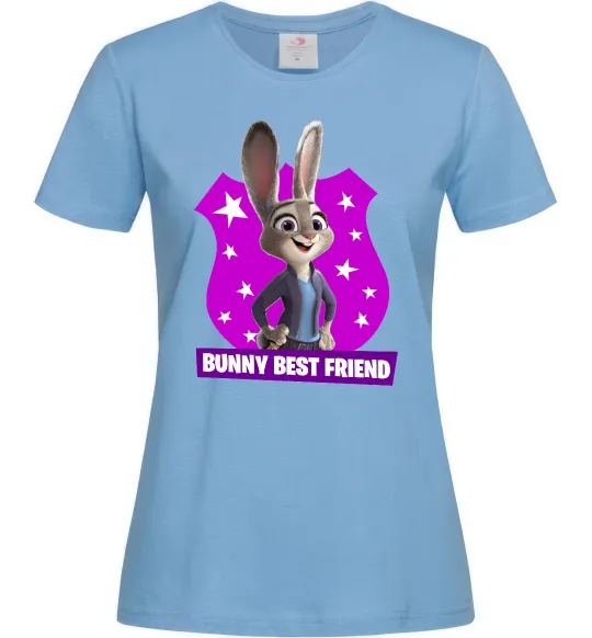 Женская футболка Bunny Best Friend Голубой фото