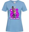 Женская футболка Bunny Best Friend Голубой фото