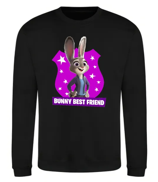 Світшот Bunny Best Friend Чорний фото
