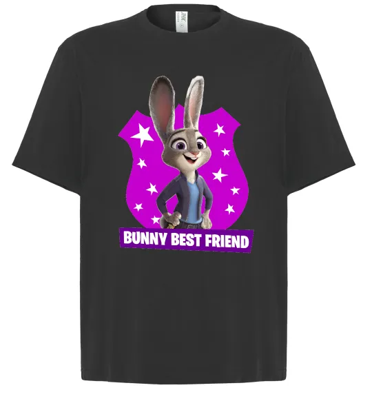 Футболка Оверсайз Bunny Best Friend Черный фото