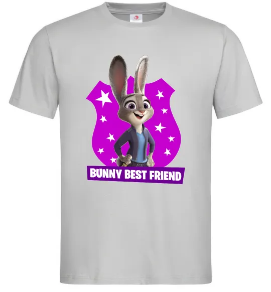 Мужская футболка Bunny Best Friend Серый фото