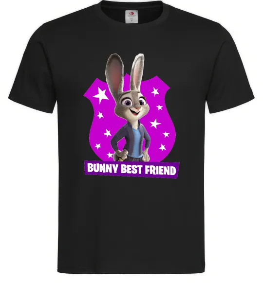 Мужская футболка Bunny Best Friend Черный фото