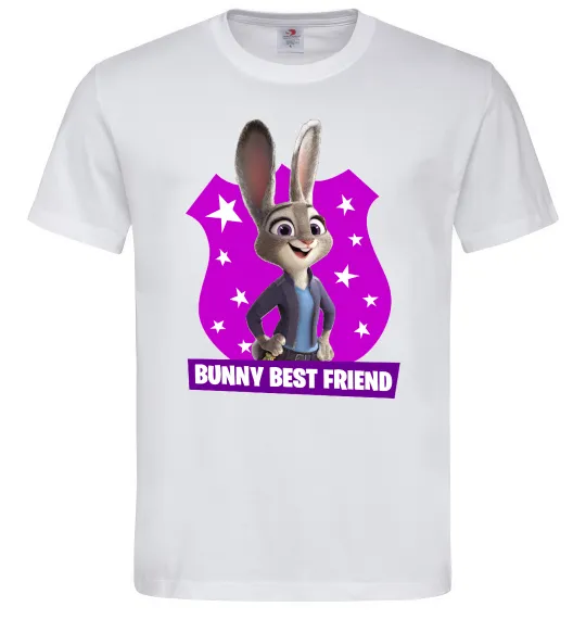 Мужская футболка Bunny Best Friend Белый фото