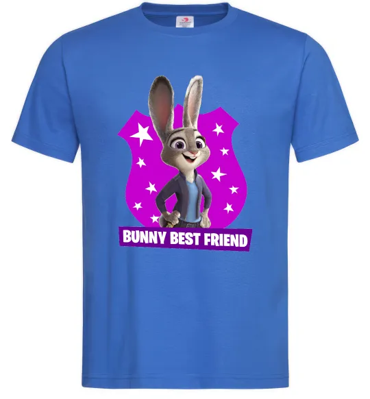 Мужская футболка Bunny Best Friend Ярко-синий фото
