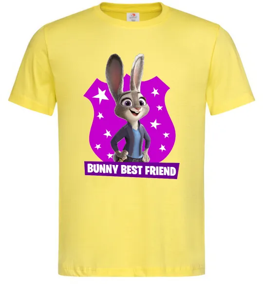 Мужская футболка Bunny Best Friend Лимонный фото