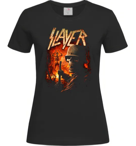Жіноча футболка Slayer dark Чорний фото