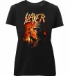 Жіноча преміум футболка Slayer dark Чорний фото