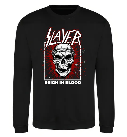 Світшот Slayer Reign in blood Чорний фото