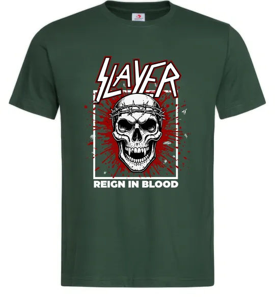 Чоловіча футболка Slayer Reign in blood Темно-зелений фото