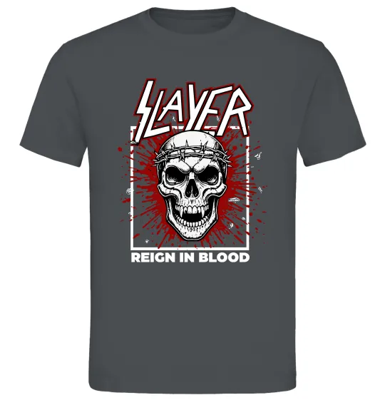 Чоловіча футболка Slayer Reign in blood Графіт фото