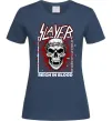 Жіноча футболка Slayer Reign in blood Темно-синій фото