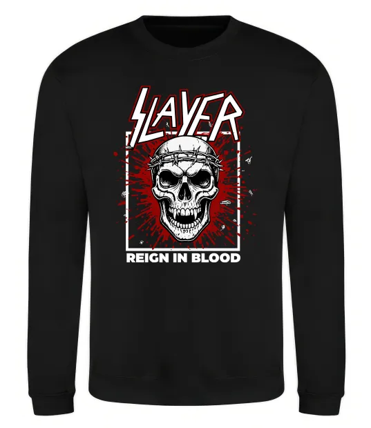 Світшот Slayer Reign in blood Чорний фото