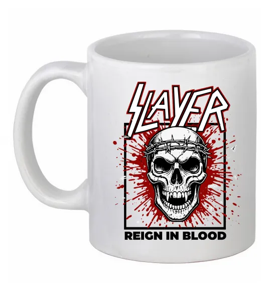 Чашка керамическая Slayer Reign in blood Белый фото