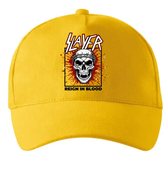 Кепка Slayer Reign in blood Сонячно жовтий фото