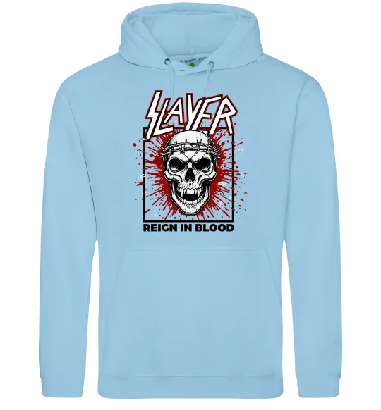 Жіноча толстовка (худі) Slayer Reign in blood Блакитний фото