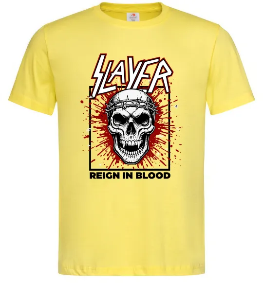 Чоловіча футболка Slayer Reign in blood Лимонний фото
